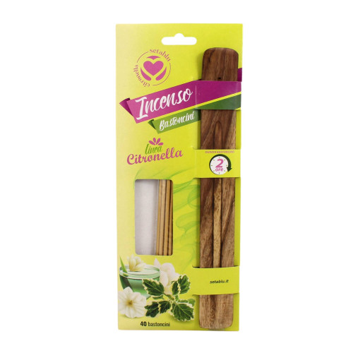 Citronella - repelentné vonné tyčinky 40ks + stojan
