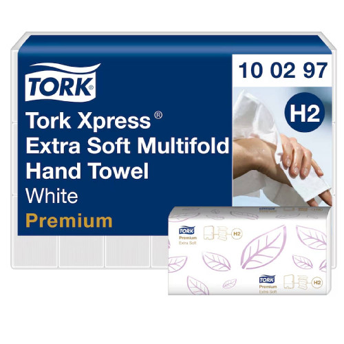 Tork Xpress® MULTIFOLD Premium jemná skladaná utierka na ruky H2 2-vr, celulóza biela 2100ks Tork Xpress® MULTIFOLD Premium jemná skladaná utierka na ruky H2 2-vr, celulóza biela 2100ks
