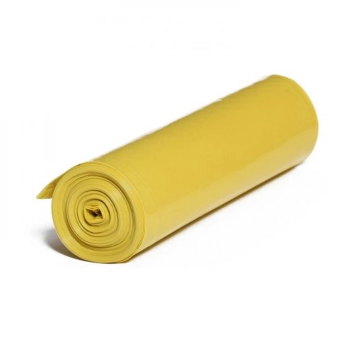 LDPE vrecia žlté hrubé 700x1100mm/80mic 120l 15ks