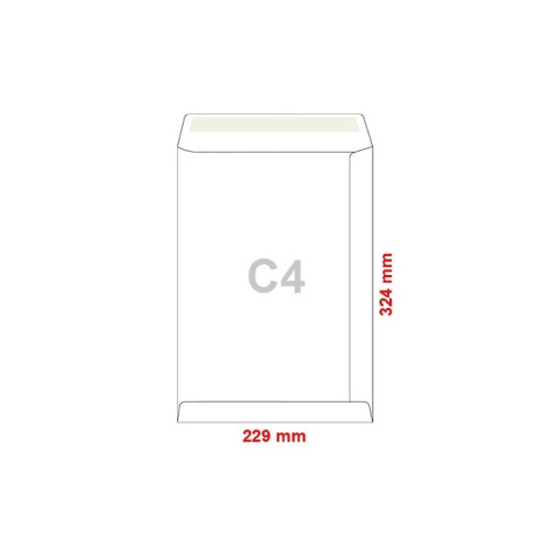 Obálky C4 tašky ofset, samolepiace - 25 ks