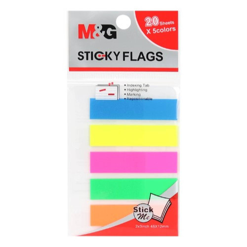 Záložka lepiaca NEON 5 x 20 listov PVC