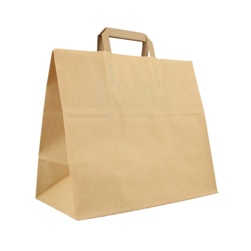 Papierová taška hnedá s papierovým uchom 32x17x28cm - 50ks