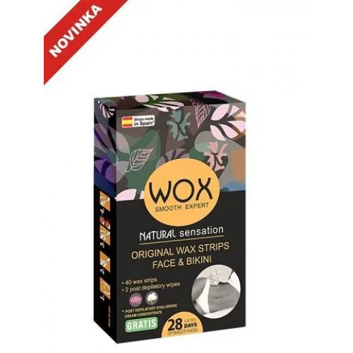 WOX originálne voskové pásiky na tvár a oblasť bikín + darček