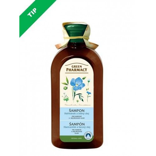 Green Pharmacy šampón pre farbené a melírované vlasy 350 ml - Harmanček a ľanový olej