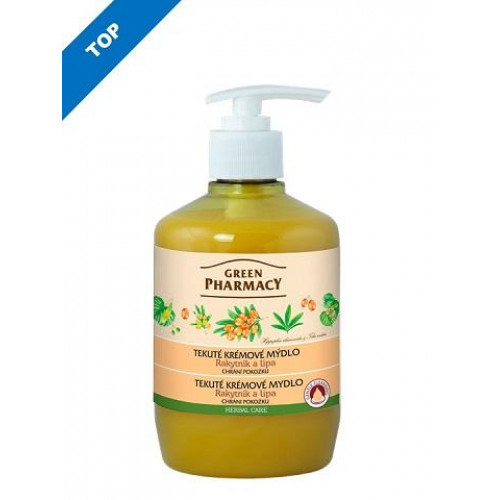 Green Pharmacy tekuté krémové mydlo - chráni pokožku 460 ml - Rakytník a lipa