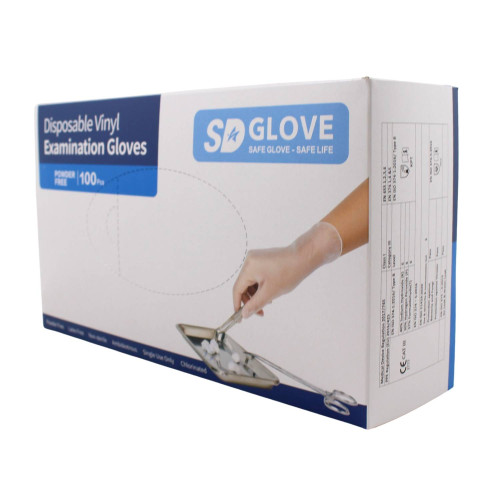 Vinylové rukavice jednorázové SD GLOVE  L  100ks