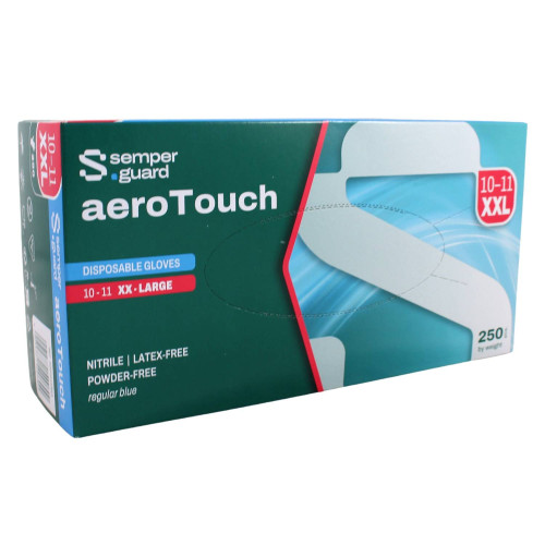 Nitrilové rukavice jednorázové Semperguard aeroTouch - modré XXL 250ks