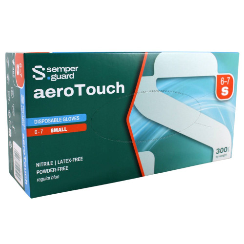 Nitrilové rukavice jednorázové Semperguard aeroTouch - modré S 300ks