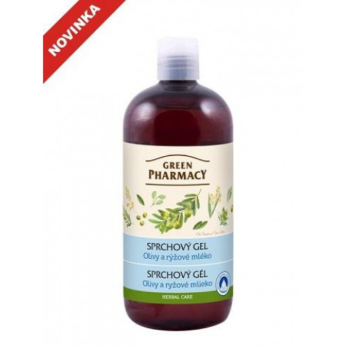 Green Pharmacy sprchový gél 500 ml - Olivy a ryžové mlieko