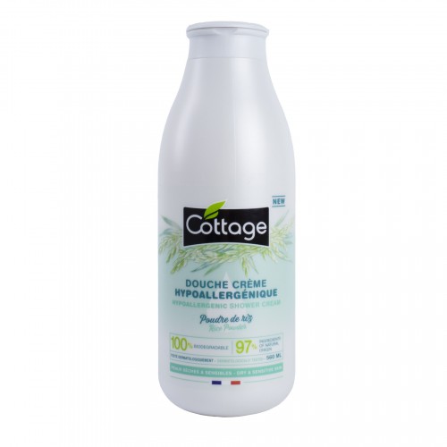 COTTAGE hypoalergénny sprchový krém 560ml - Rice Powder