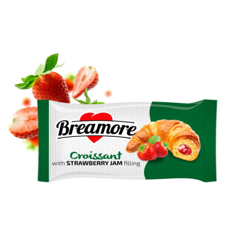 Breamore Croissant plnený jahodovým džemom 55 g