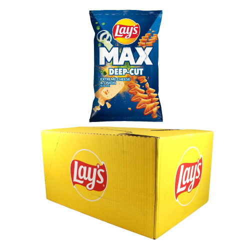 Lay´s Max Deep-Cut Cheese & onion 14 x 55g