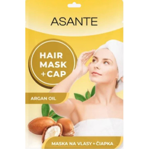 ASANTE maska na vlasy + čiapka Argan Oil - 1 ks