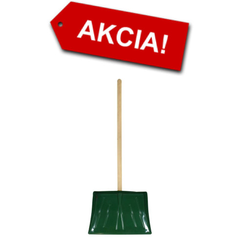 Odhŕňač snehu kovový s násadou 