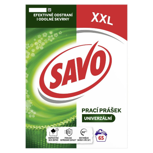 SAVO Prací prášok Univerzálny Box 4,55 kg/65 pd