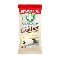 GREEN SHIELD Leather 4v1 čistiace utierky na kožu 70ks