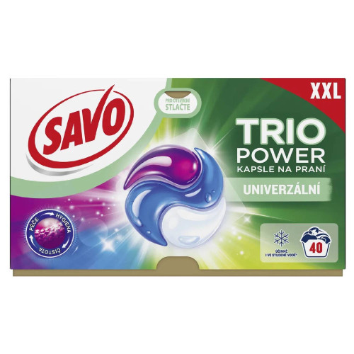 SAVO Trio Power Universal kapsule na pranie 40 ks