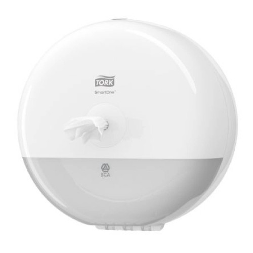 Tork SmartOne® mini zásobník na toaletný papier v kotúči, biely T9 Tork SmartOne® mini zásobník na toaletný papier v kotúči, biely T9