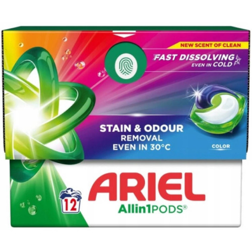 Ariel All in1 PODS pracie kapsuly Color 12 ks