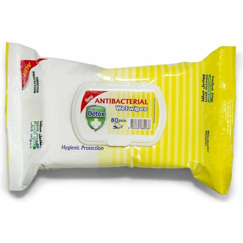 Fresh Detox Antibacterial vlhčené obrúsky 80 ks Lemon