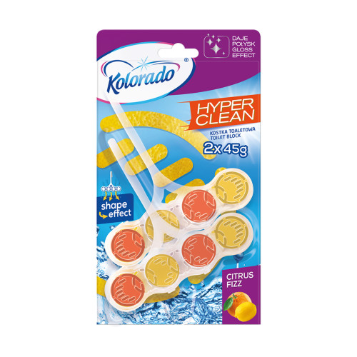 WC blok Kolorado Hyper Clean CITRUS FIZZ 2x45g