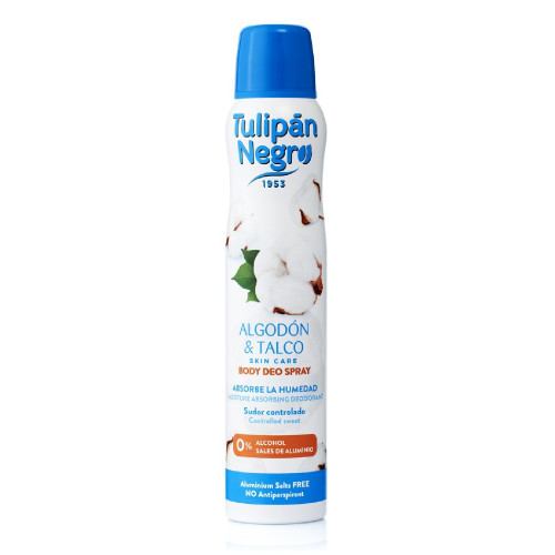 Tulipán Negro Deo Spray  Algodón&Talco 200ml  Tulipán Negro Deo Spray  Algodón&Talco 200ml