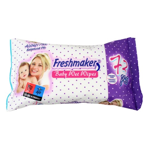 Detské vlhčené utierky Freshmaker bez klipu 72 ks