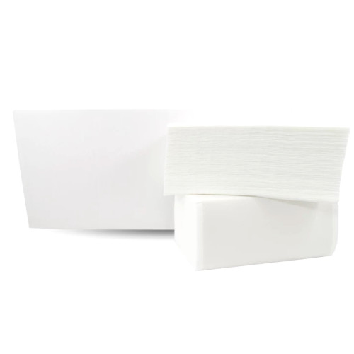 ZZ skladané papierové utierky KAREN biele 100%cel. 1vrst. 21x23cm 4000ks