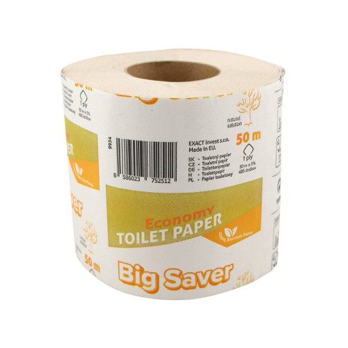 Toaletný papier Big Saver Economy 50 m 1-vrstvový (1ks)