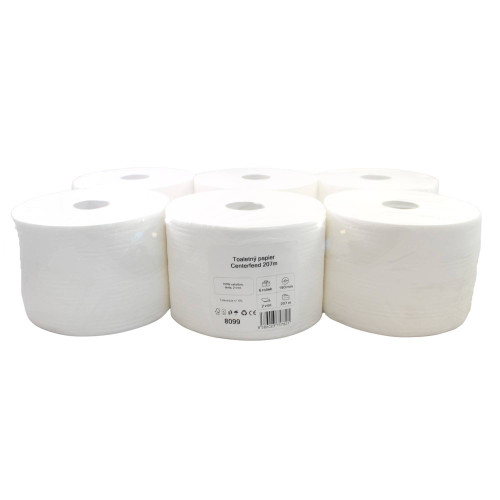 Toaletný papier Smart One Centerfeed, 207m, 2.vrst., 100% cel. – 6ks