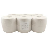 Toaletný papier JUMBO Ø19 cm, 135 m 2vrst.70%belosť (12ks) Toaletný papier JUMBO Ø19 cm, 135 m 2vrst.70%belosť (12ks)