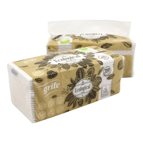 ZZ papierové utierky GRITE ECOLOGICAL 2vrst.  150ks