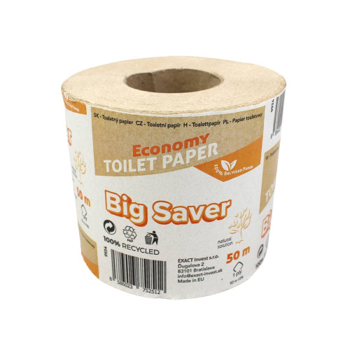 Toaletný papier Big Saver Economy 50 m 1-vrstvový (1ks) Toaletný papier Big Saver Economy 50 m 1-vrstvový (1ks)