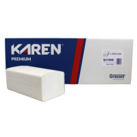 ZZ skladané utierky biele KAREN 2vrst. 21x23cm 3200ks ZZ skladané utierky biele KAREN 2vrst. 21x23cm 3200ks