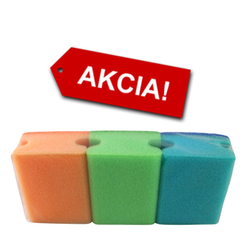 Hubka tvarovaná 3ks mix farieb Hubka tvarovaná 3ks mix farieb