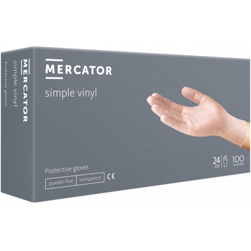 Vinylové rukavice MERCATOR jednorázové XL 100ks